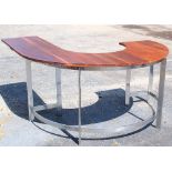 Art Deco Custom Curved Work Desk