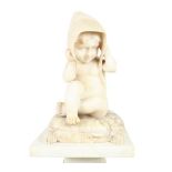 White Marble Statue of Child