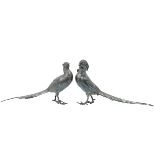 Pair of Metal Pheasant Figures