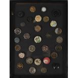 Framed Collection of Flower Buttons