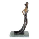 Art Deco Bronze Female Figural Sculpture