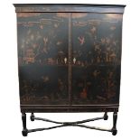 Chinoiserie Decorated Armoire w/ Guilding