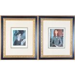 (2) Modigliani Prints, Portraits of Man & Woman