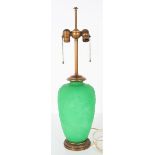 Steuben ACB Lamp, Green Jade