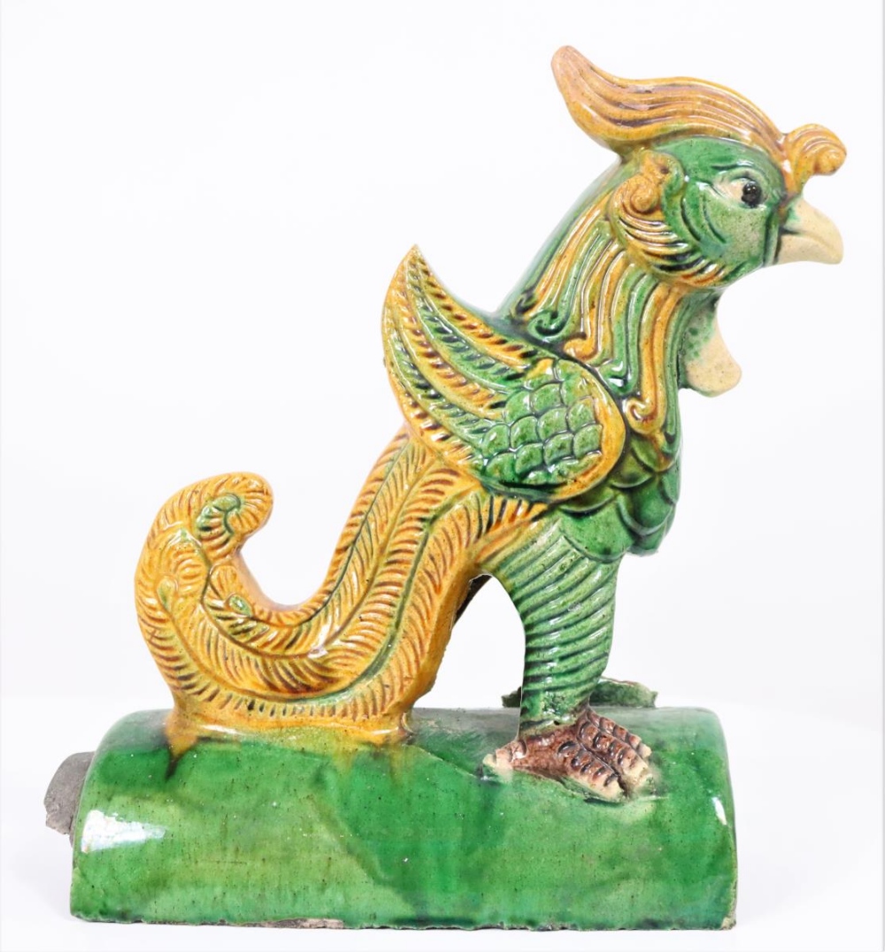 Chinese Glazed Figural Ceramic Roof Tile - Image 4 of 7