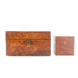 (2) Two Antique Wooden Boxes