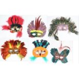 (6) Mardi Gras Face Masks