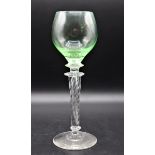 Steuben Single Clear to Green Goblet