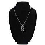 Metal Tear Drop Pendant and Chain