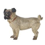 Cold Painted Austrian Bronze Pug Dog