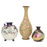 Set of (3) Antique Painted Vases