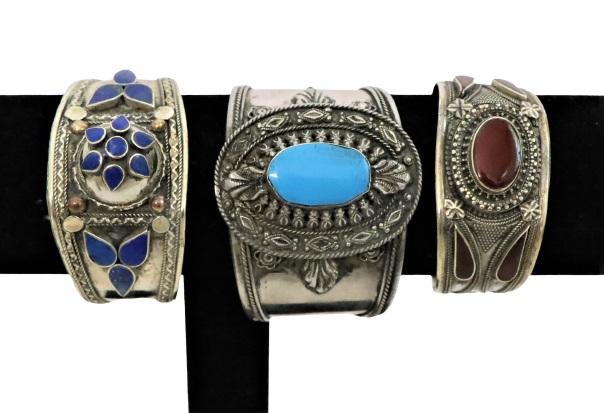 Set of (3) Tibetan Jewel Bracelets - Image 2 of 6