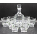 Salviati Italian Glass Decanter w (8) Glasses