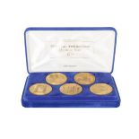 (5) European Architectural Coins w. Case