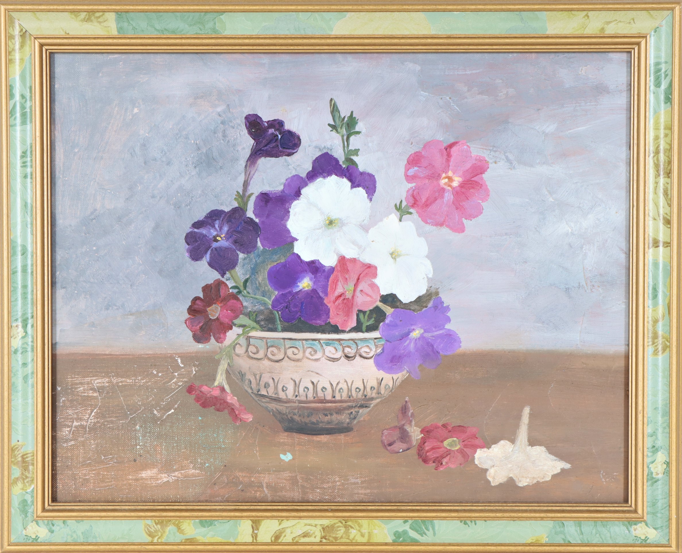 Floral Still Life, 20th C., Oil on Canvas Board - Image 2 of 6