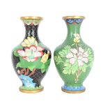 Pair of Chinese Cloisonne Vases