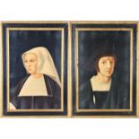 Pair of Italian Portraits, Oil on Canvas