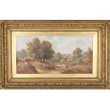 19th C Signed British Landscape, Oil on Canvas