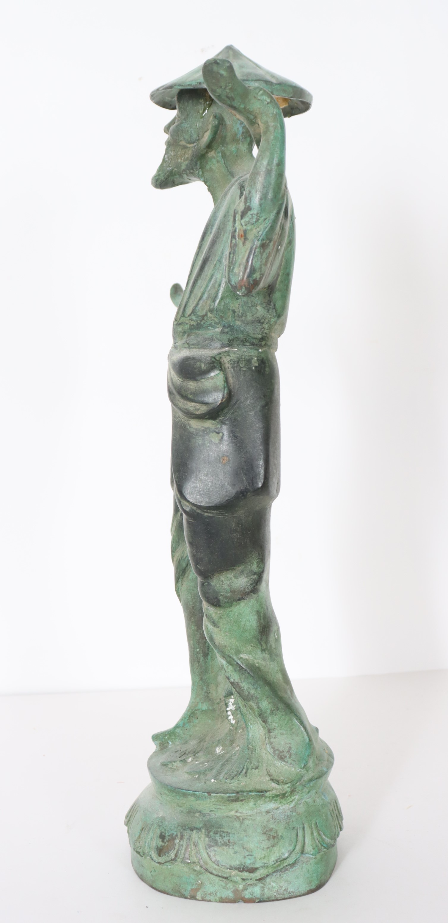 Bronze Asian Peasant Figure - Image 4 of 4