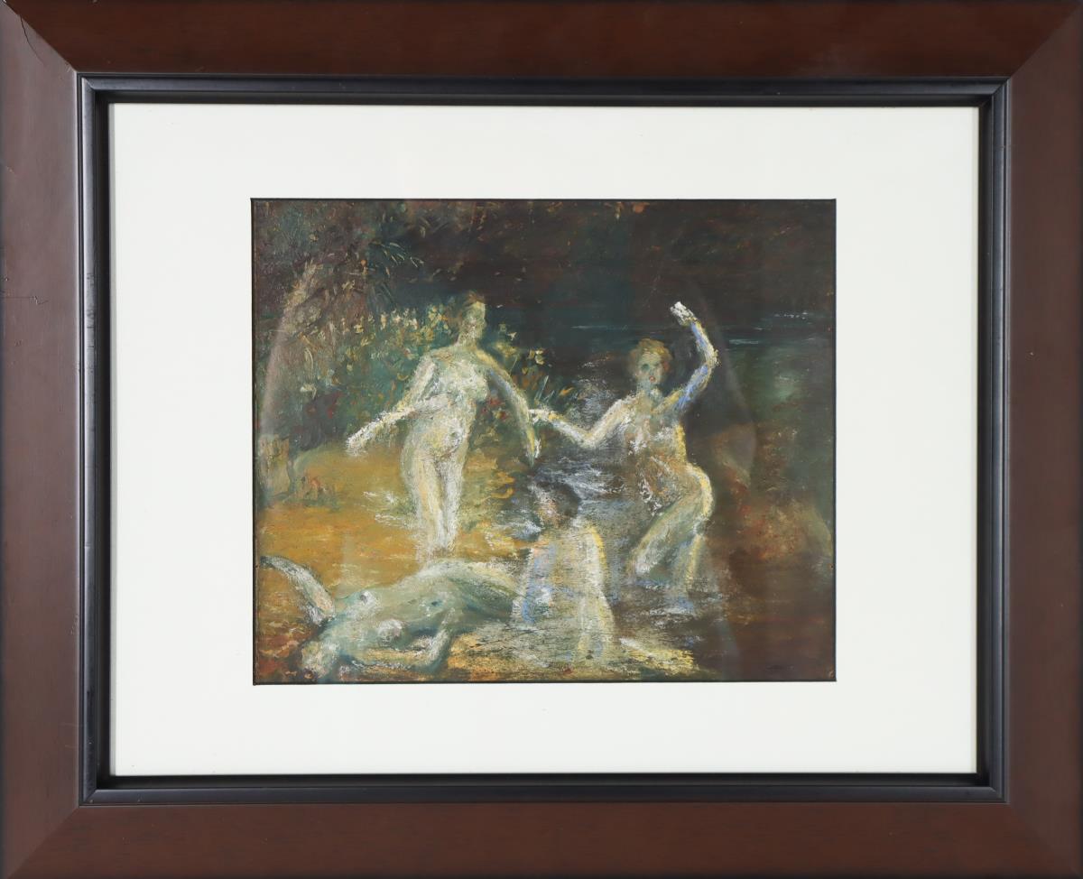 Pastel of Dancing Nymphs