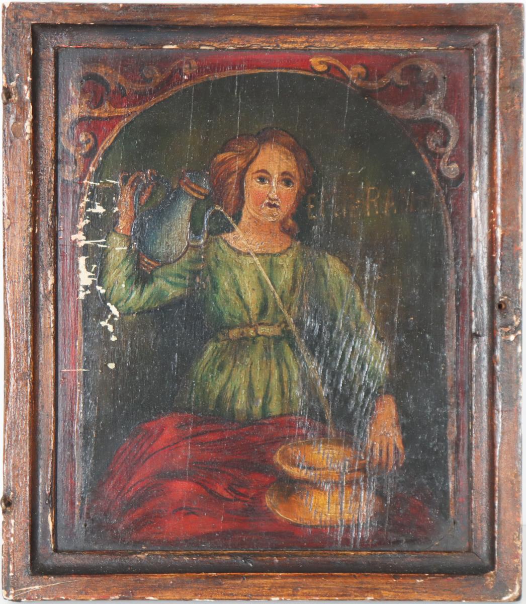 Collection of Four Paintings of Saints on Panel - Image 3 of 9