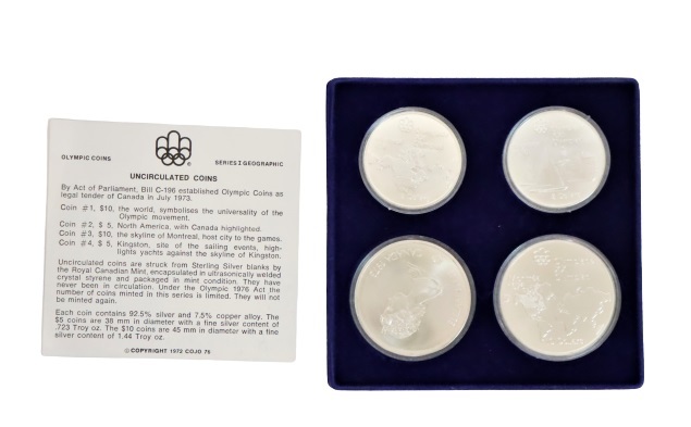 Set of (4) Sterling Silver Olympic Coins, 2 OZT - Image 2 of 14