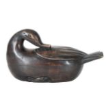 Vintage Hand-Carved Duck Container