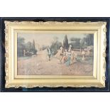 Antique 18th Century Park Scene, Oil