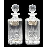 Pair of Cut Glass Decanters