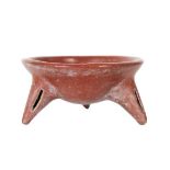 Pre-Columbian Style Tripod Pottery Bowl