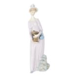 Lladro Porcelain Figure, Female & Dog