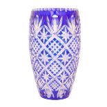 Large "Irena" Polish Cobalt Blue Crystal Vase