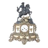 Antique French Bronze Mantel Clock