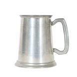 Pewter Tankard w Glass Bottom