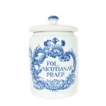 Delft Blue & White Tobacco Jar