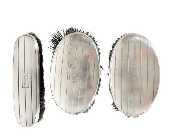 Set of (3) Sterling Silver Handled Brushes