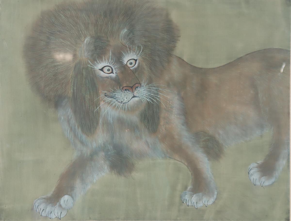 Early Chinese Painting of a Lion - Image 4 of 4