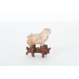 Chinese Antique Rock Crystal Carved Dog