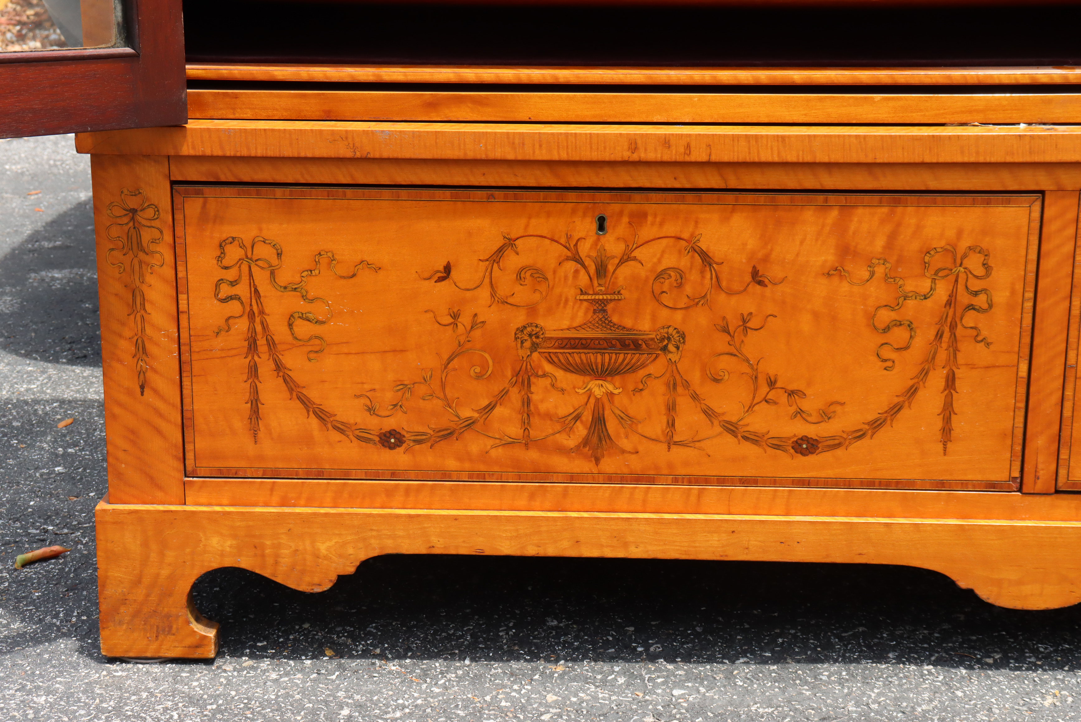 Edwardian English Satinwood Inlaid Cabinet - Image 4 of 5