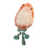Italian Antique Cameo Carved Conch Lamp