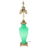 Steuben Green Jade Lamp