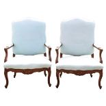Pair of French Upholstery Arm Chairs
