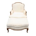 Antique Chaise Lounge, Upholstered