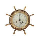 Salem & Co. Brass Wheel Clock