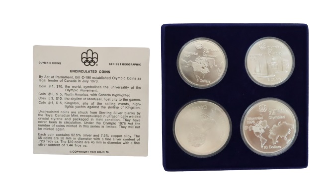 Set of (4) Sterling Silver Olympic Coins, 2 OZT - Image 6 of 14