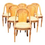 Set of (6) Dining Chairs w Upholstered Seats