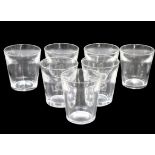 (7) Signed Steuben Glass Tumblers