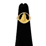 18K Yellow Gold Unique Ring, 2.3 DWT