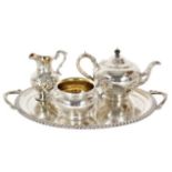 Antique English Sterling Silver Tea Set, 93 OZT