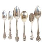 (6) Silver Spoons. 4 Marked Sterling w/ 4.44 OZT